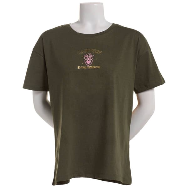 Juniors Attitude Not Included Happiness Foil Graphic Tee - image 