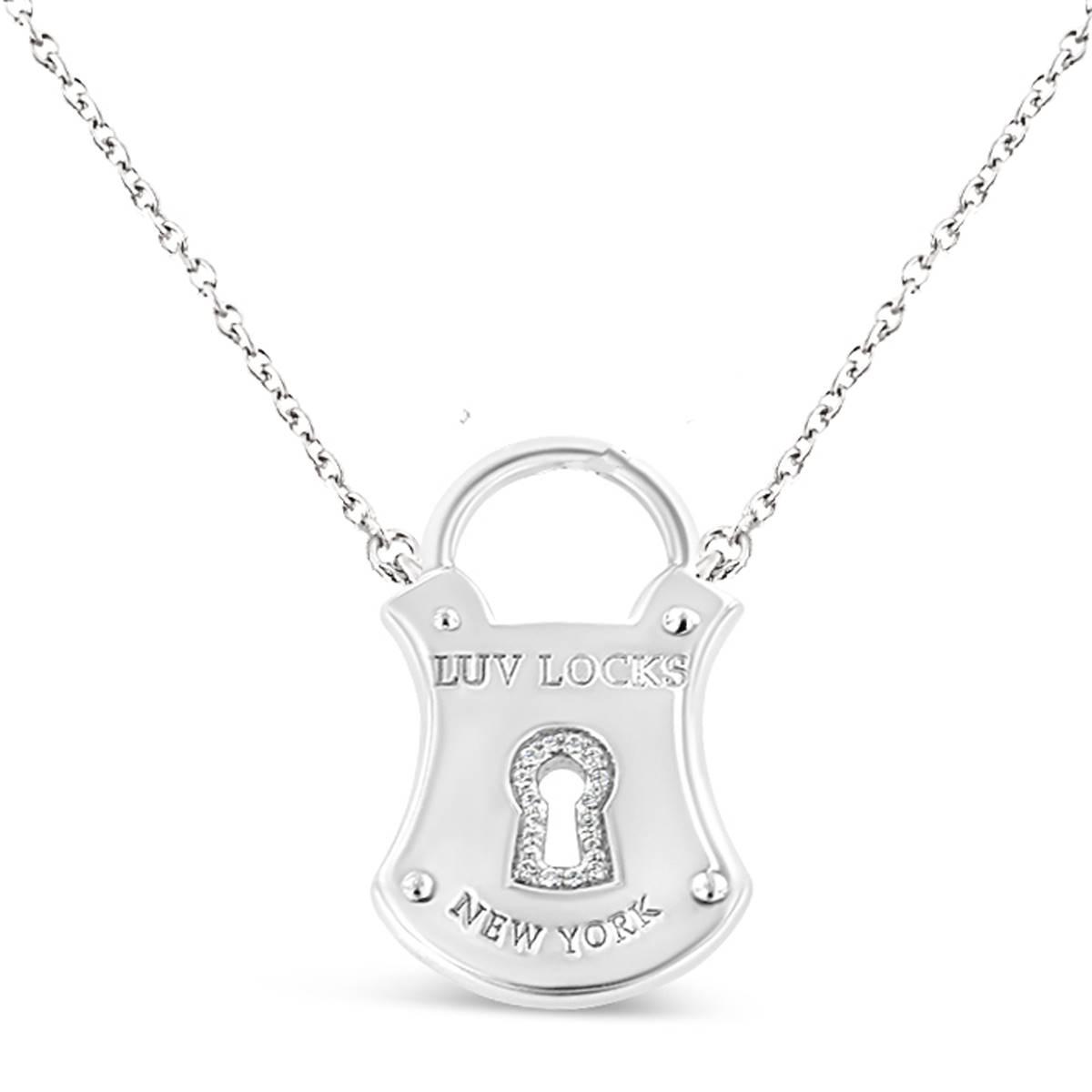 Haus of Brilliance Sterling Silver 1/10ctw. Diamond Lock...