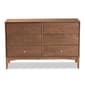 Baxton Studio Landis Modern Ash Walnut Wood 6-Drawer Dresser - image 3