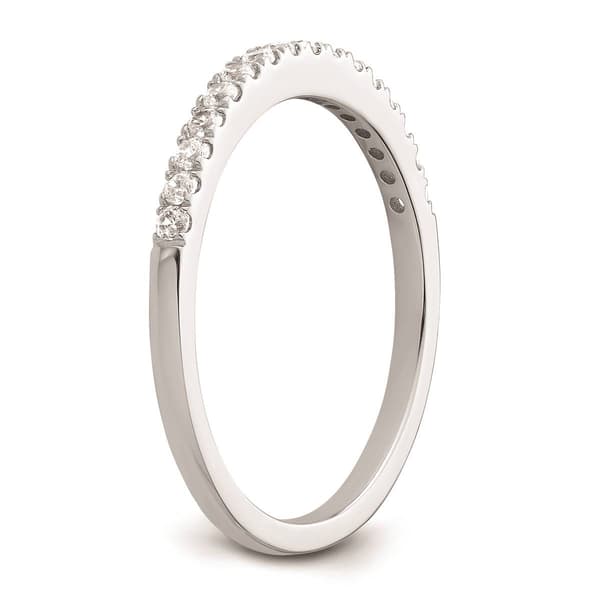 Pure Fire 14kt. White Gold Lab Grown Diamond Polish Wedding Band