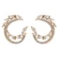 Roman Gold-Tone Double Hoop Glass Earrings - image 1