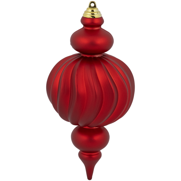 Northlight 4ct. 2-Finish  Finial Shatterproof Christmas Ornaments