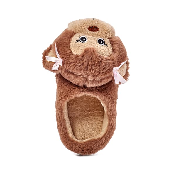 Womens Cloud Critters Monkey Plush Slippers