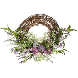 Northlight Seasonal Artificial Wildflower & Berry Half Wreath