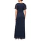 Womens SLNY Flutter Sleeve Solid Glitter Mesh Maxi Dress - image 2