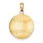 Gold Classics&#40;tm&#41; 14k. Diamond-Cut Baseball Pendant - image 1