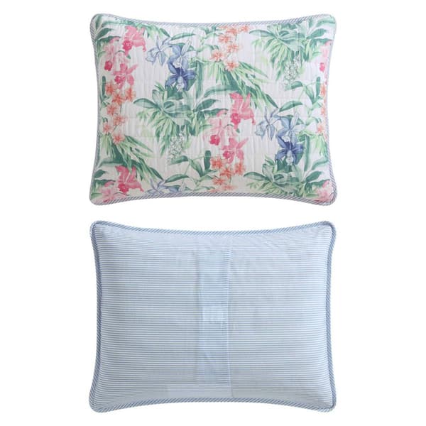 Tommy Bahama Island Orchid Cotton Reversible Quilt Set