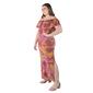 Plus Size 24/7 Comfort Apparel Off Shoulder Abstract Maxi Dress - image 4
