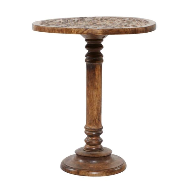 9th & Pike® Brown Wood Traditional Accent Table