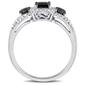 Diamond Classics&#8482; 10kt. Gold 1ct. Black & White Diamond Ring - image 3