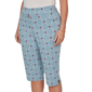 Plus Size Ruby Rd. French Riviera Pull On Floral Denim Capris - image 5