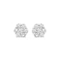 Nova Star® Sterling Silver Lab Grown Cirque Diamond Stud Earrings - image 2