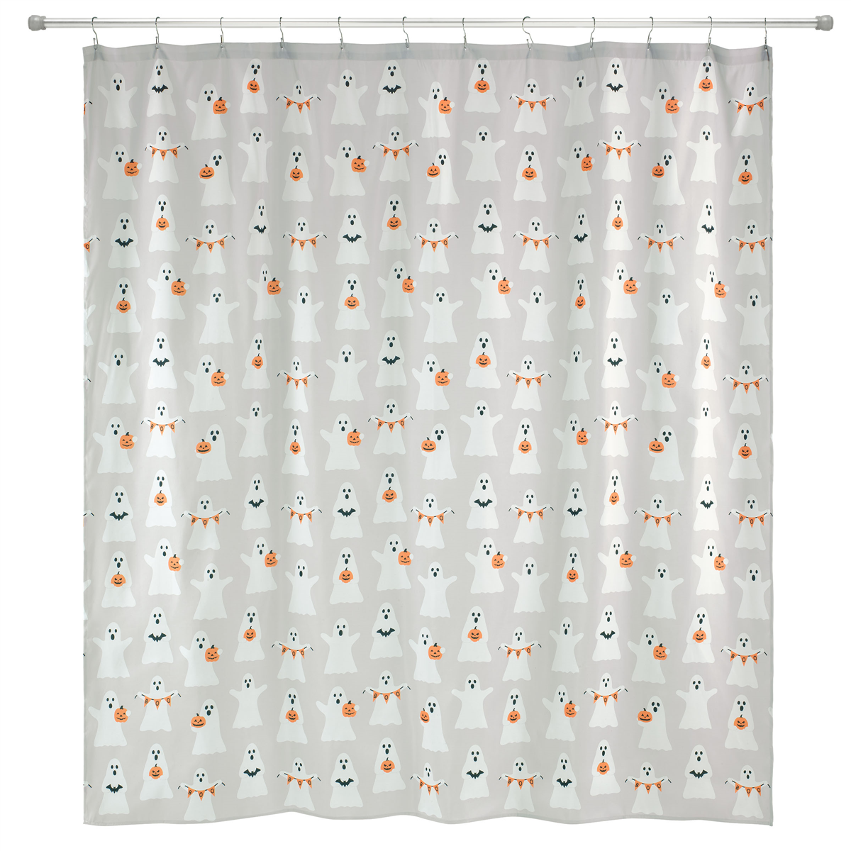 Avanti Ghost Boo Halloween Shower Curtain