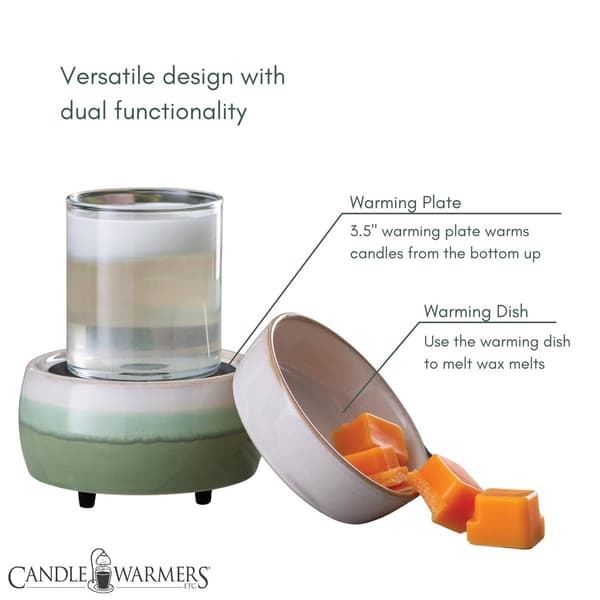 Candle Warmers Etc. Matcha Latte 2-in-1 Wax Warmer