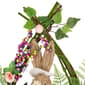 Northlight Seasonal Flower Bunny Moss Teardrop Easter Wreath - image 4