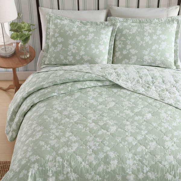 Laura Ashley Adorabelle Silhouette Reversible Quilt Set