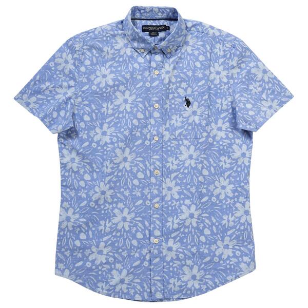 Mens U.S. Polo Assn.&#40;R&#41; Floral Woven Button Down Shirt - image 