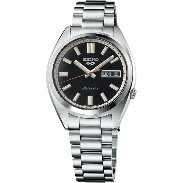 Mens Seiko 5 Sports Black Dial Automatic Watch - SRPK89