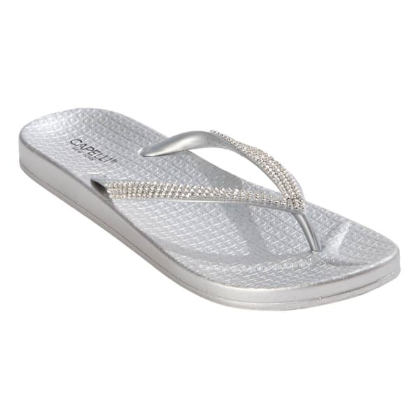 Womens Capelli New York Textured Opaque Flip Flops - image 