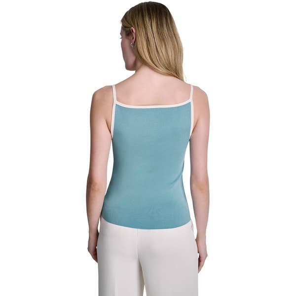 Womens DKNY Solid Contrast Trim Tank Top
