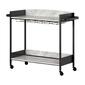 South Shore City Life Black Bar Cart w/Wine Glass Rack - image 1