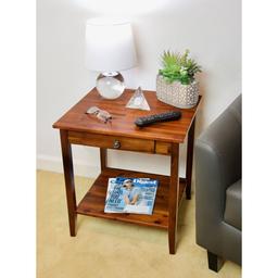 Casual Contemporary Living 2-Tier Acacia Square End Table