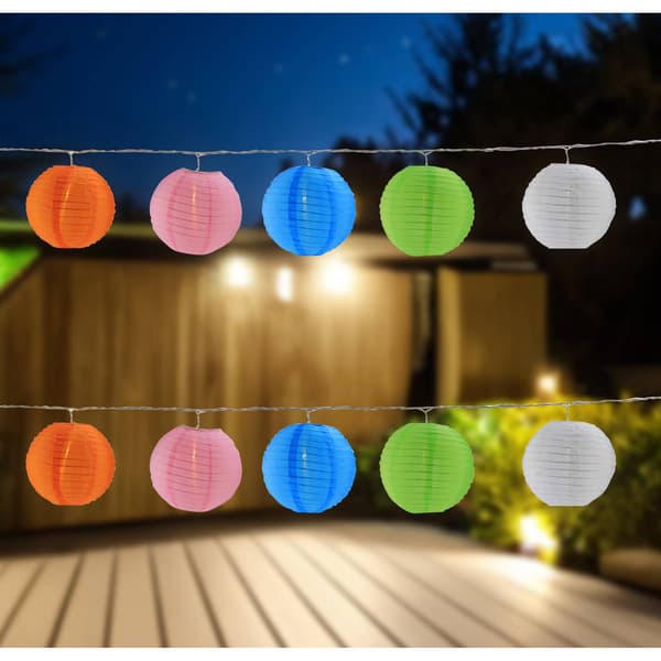Northlight Seasonal 9ft. Summer Paper Lantern Patio Light Set