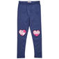 Girls (4-6x) Freestyle Revolution Heart Knee Patch Leggings - image 2