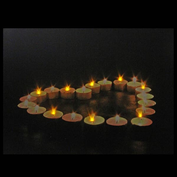 Northlight Seasonal LED Heart-Shaped Candles Canvas Art