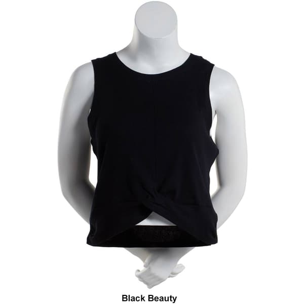 Juniors Plus Derek Heart Twisted Ribbed Tank Top