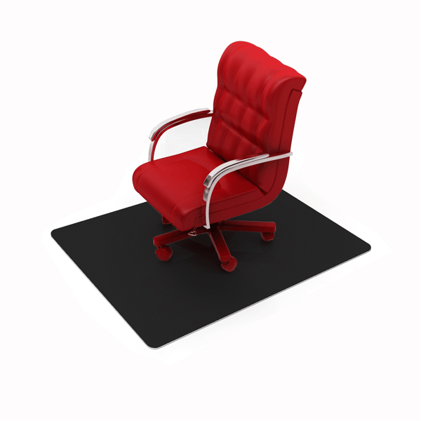 Floortex® Advantagemat® Black Vinyl Chair Mat for Carpets
