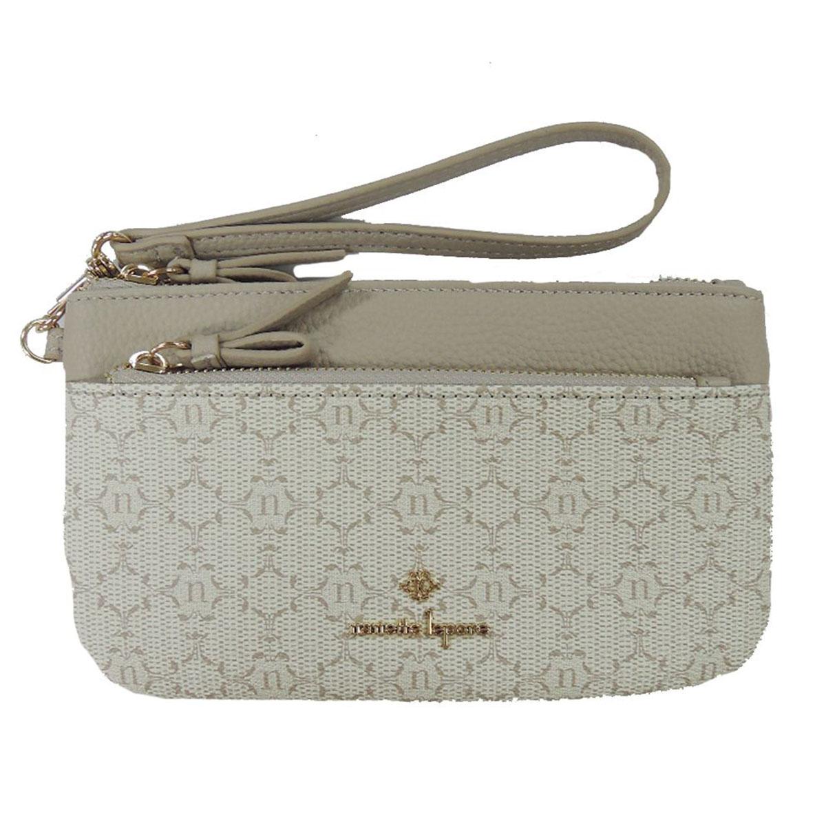 Womens Nanette Lepore Mandy Logo Zip Tech Wristlet