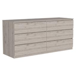 FM FURNITURE Seul 6 Drawer Double Dresser