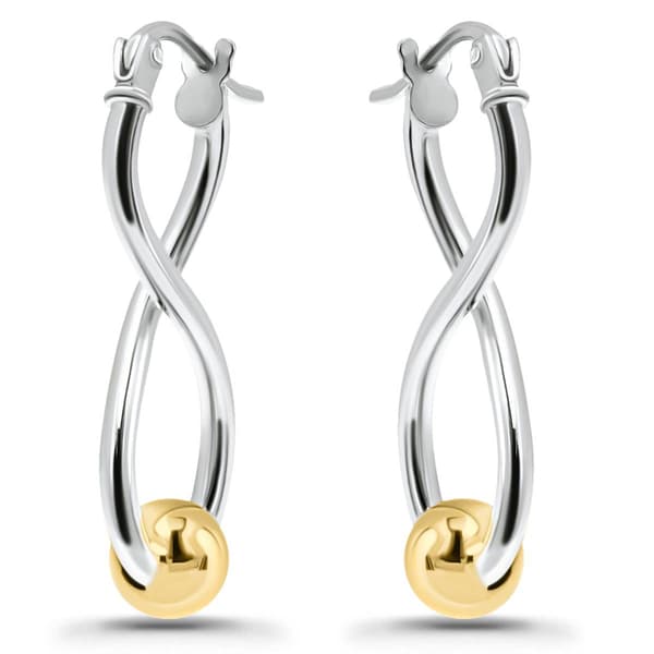 Designs by FMC Gold over Sterling Silver Infinity Earrings - image 