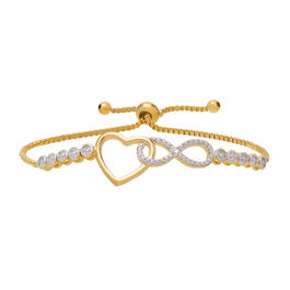 Accents by Gianni Argento Heart & Infinity Adjustable Bracelet