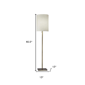 HomeRoots 61in. Brass Floor Lamp With White Cylinder Shade - image 3