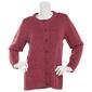 Plus Size Linda Matthews Long Sleeve Button Front Marled Cardigan - image 1