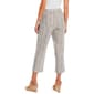 Womens Briggs Pull On Elastic Waist Stripe Linen Capris - image 2