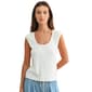 Womens CITY BLUES Acid Wash Shoulder Trim Tank Top - image 1