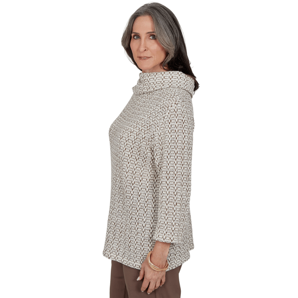 Petite Alfred Dunner Luxe Be A Lady Cowl Neck Sweater