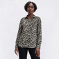 Womens Preswick & Moore(R) Long Sleeve Leopard Blouse - image 1