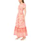 Womens Cece Short Puff Sleeve Poplin Floral Maxi Dress - image 3