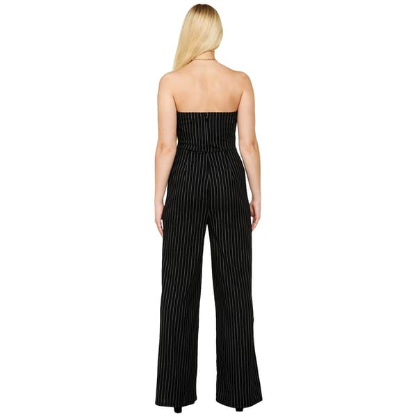Juniors Madden Girl Knit Stripe Strapless Faux Vest Jumpsuit