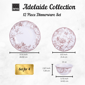 222 Fifth Adelaide Brown on White Porcelain 12pc. Dinnerware Set - image 2