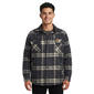 Mens Mountain Ridge Plaid Fleece CPO Jacket - Grey - image 1