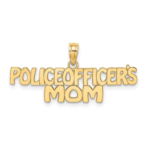 Gold Classics&#40;tm&#41; 14kt Gold Police Officer's Mom Pendant - image 