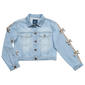 Girls (7-16) Aeropostale Leopard Bow Denim Jacket - image 1
