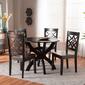 Baxton Studio Anila Two-Tone Dark Brown Wood 5pc. Dining Set - image 7