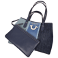 True Religion Frayed Denim Horseshoe Tote With Removable Wristlet - image 8