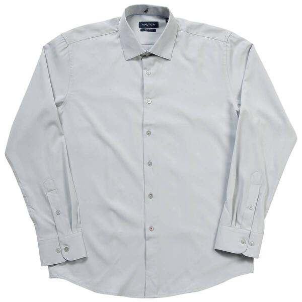 Mens Nautica Slim Fit Stretch Dress Shirt - Grey - image 